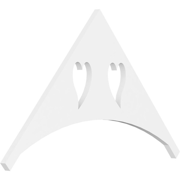 Ekena Millwork Pitch Winston Architectural Grade PVC Gable Pediment, 36"W x 21"H x 1"P (14/12) GPP036X021X100WIN - main